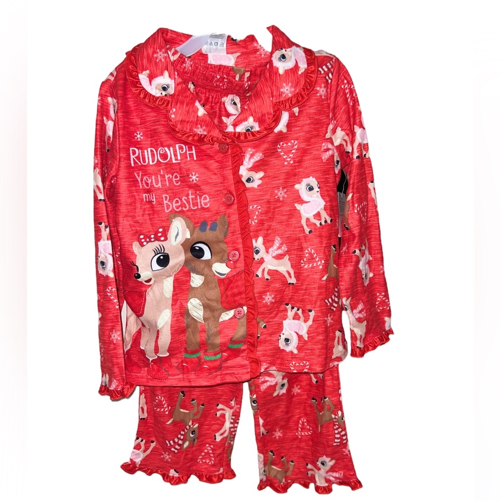 Girl Rudolph Red nose Pijama set